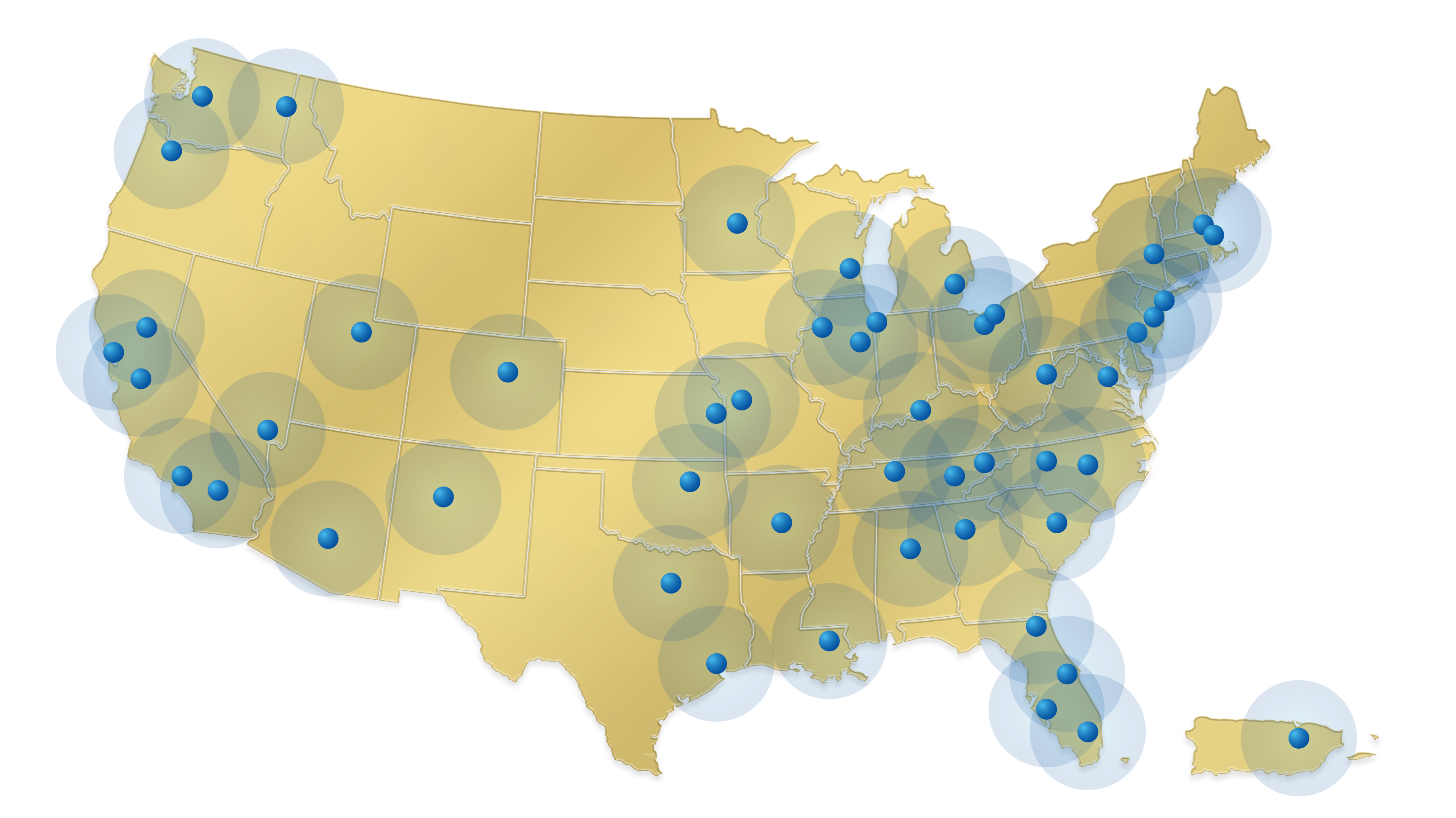 Manufacturing sites graphic